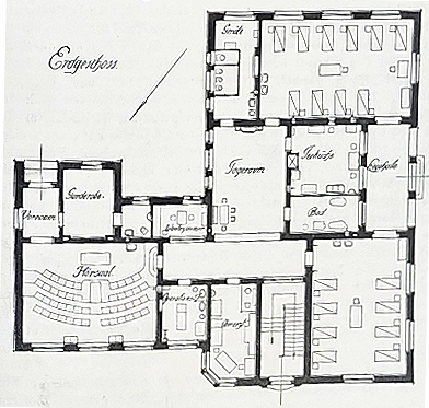 Abbildung: Dachgeschoss des Hauses der Annie-Stiftung, aus: Mettenheimer 1909