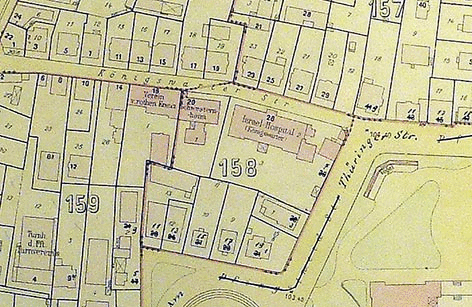 Lage Schwesternhaus, Plan 1902